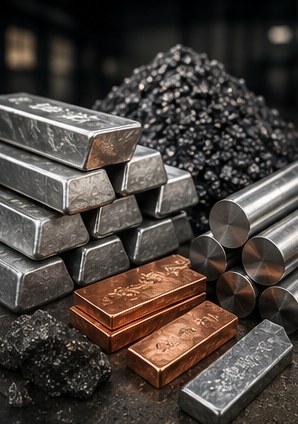 Refined metal ingots and mineral concentrates